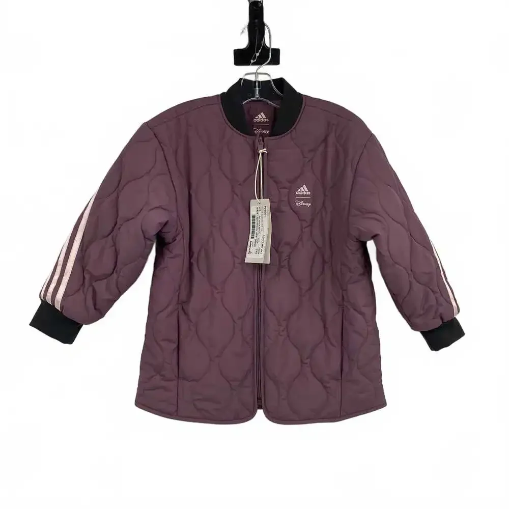 Adidas x Disney Kids Purple Quilted Puffer Jacket | Girls Size 4